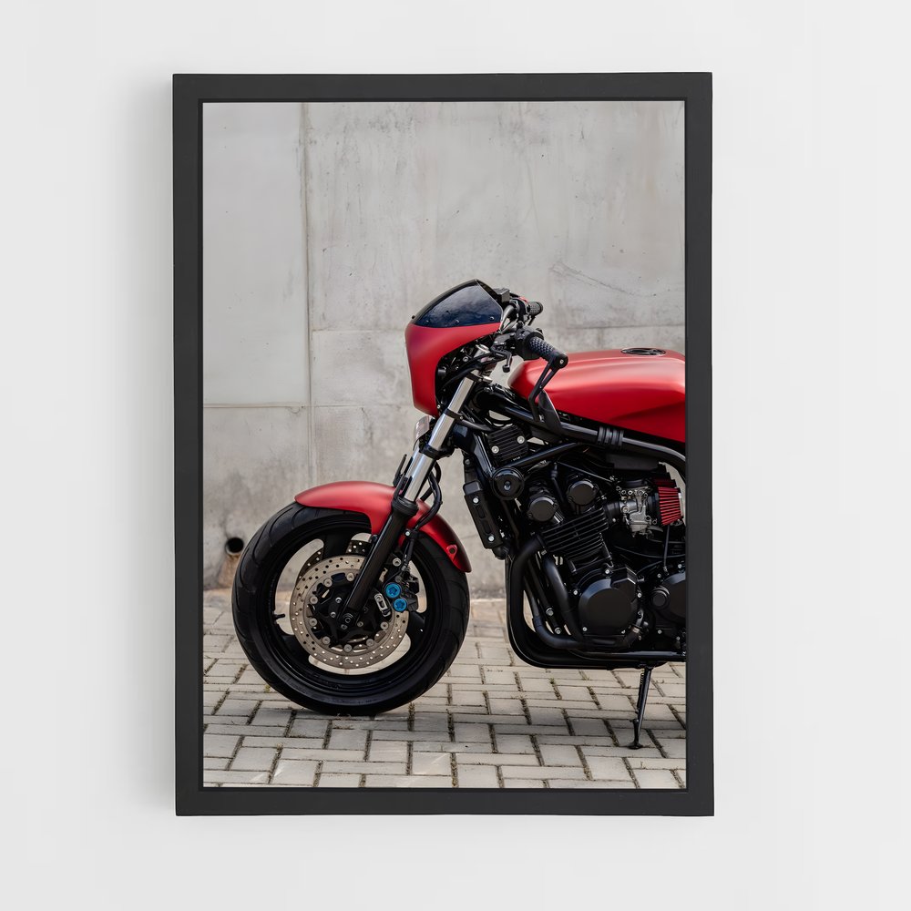 Poster La Moto Rouge – affiche Yamaha (vue 2)